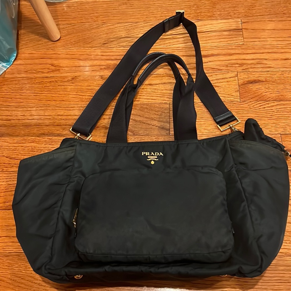 Prada nylon diaper bag